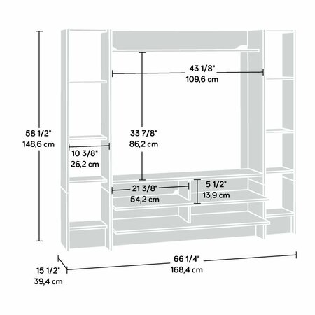 Sauder Beginnings Enter Wall System Ss , Accommodates up to a 42 in. TV, weighing 50 lbs or less 428240